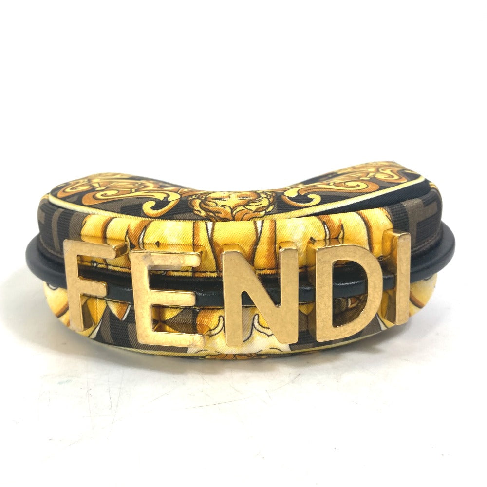 FENDI Handbag 7AS089 Nylon / leather yellow Nano Fendigraphy Fendace FENDACE Women Used Authentic