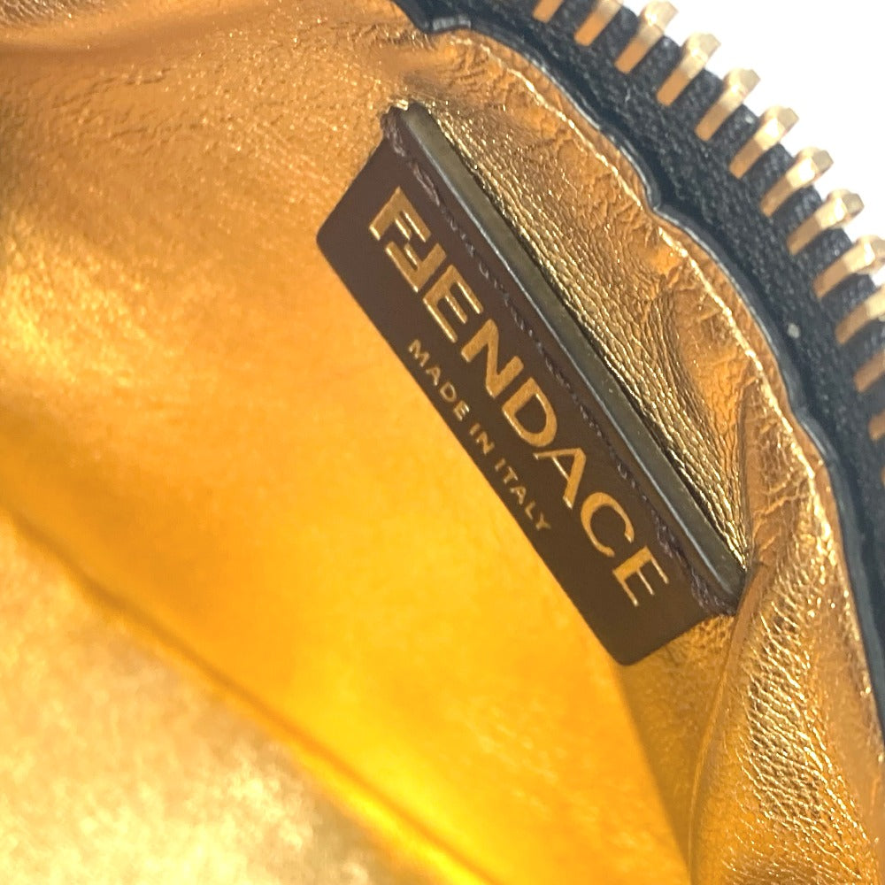 FENDI Handbag 7AS089 Nylon / leather yellow Nano Fendigraphy Fendace FENDACE Women Used Authentic