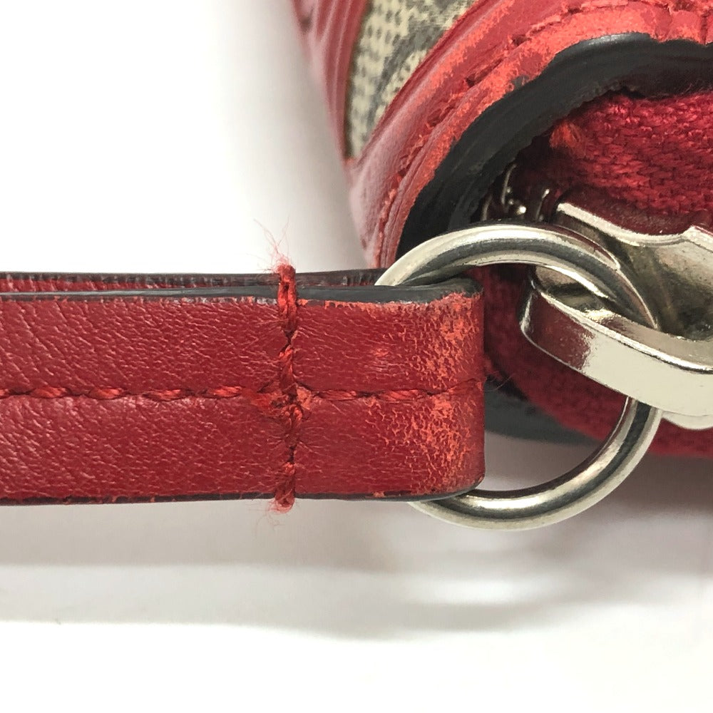 GUCCI Long Wallet Purse 410102 GG Supreme Canvas Red x brown GG Supreme