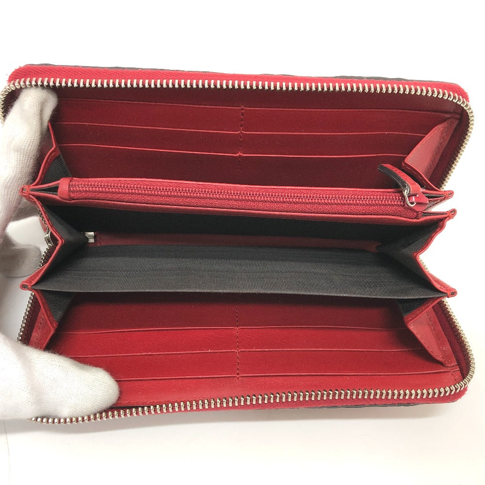 GUCCI Long Wallet Purse 410102 GG Supreme Canvas Red x brown GG Supreme