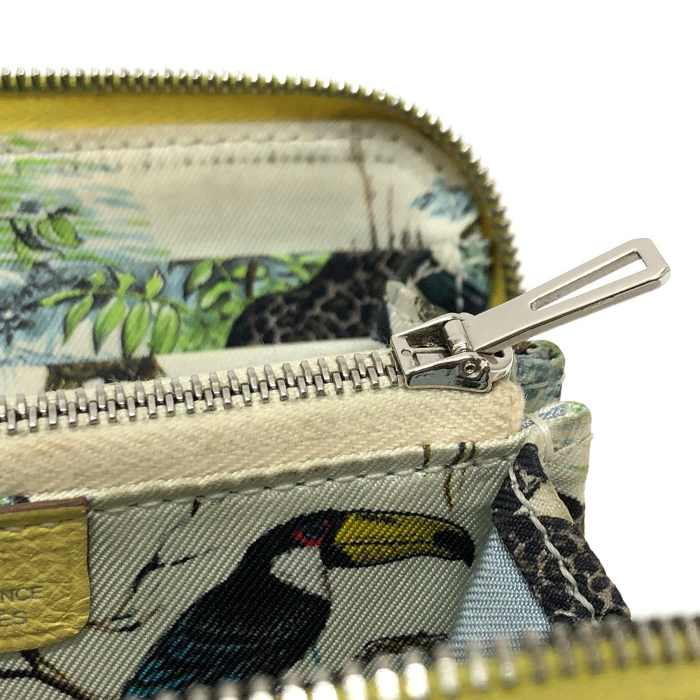 HERMES Folded wallet Epsom Multicolor/Silver Metal Azap compact Women Used Authentic