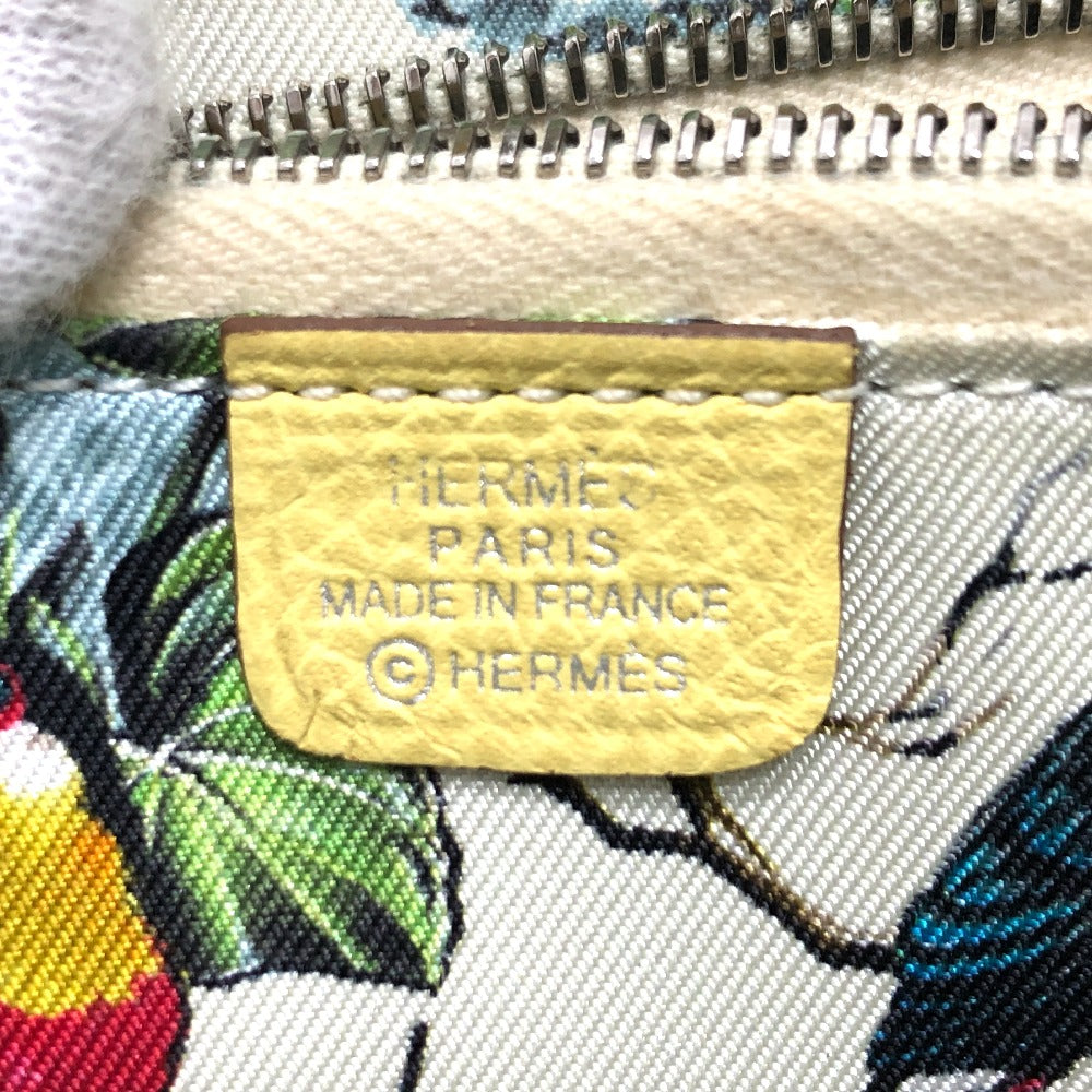 HERMES Folded wallet Epsom Multicolor/Silver Metal Azap compact Women Used Authentic
