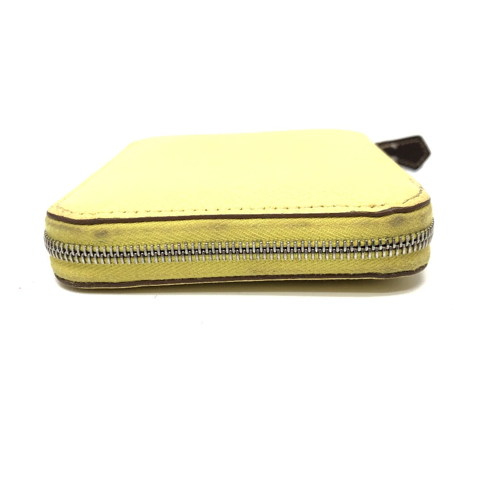 HERMES Folded wallet Epsom Multicolor/Silver Metal Azap compact Women Used Authentic