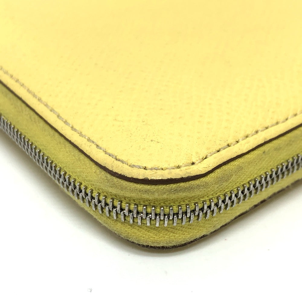 HERMES Folded wallet Epsom Multicolor/Silver Metal Azap compact Women Used Authentic