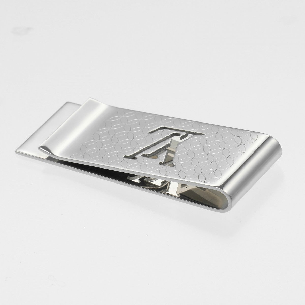 LOUIS VUITTON Money clip M65041 metal Silver Bill Clip Champs Elysées