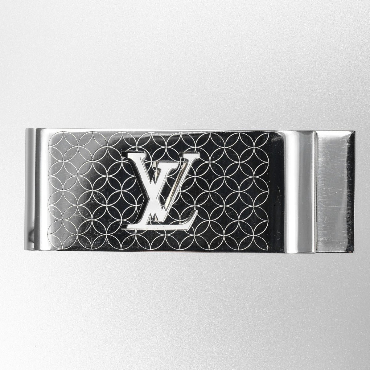 LOUIS VUITTON Money clip M65041 metal Silver Bill Clip Champs Elysées