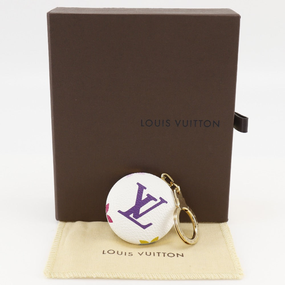 LOUIS VUITTON charm M51911 Monogram Multicolor, Plated Gold White key ring With light Astropill Women Used Authentic