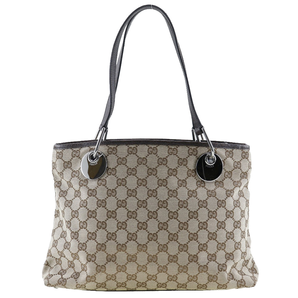 GUCCI Tote Bag 120837 GG canvas Brown Women Used Authentic