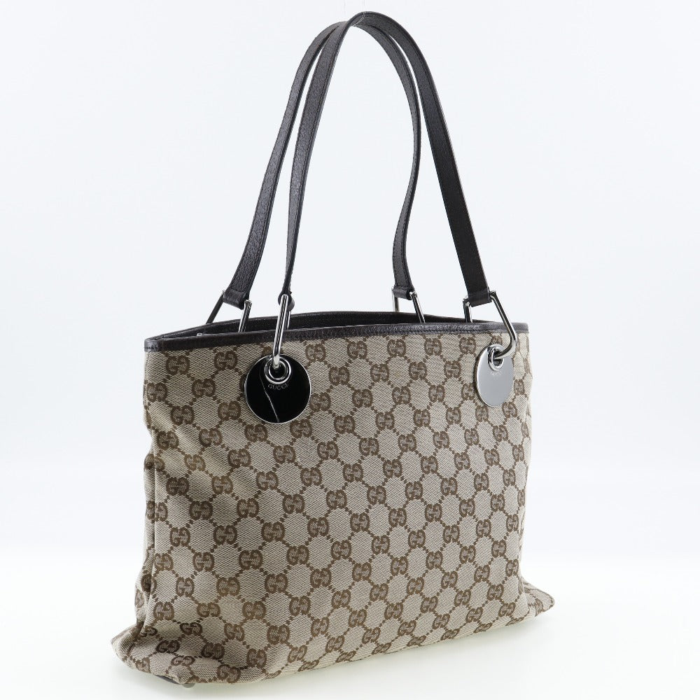 GUCCI Tote Bag 120837 GG canvas Brown Women Used Authentic