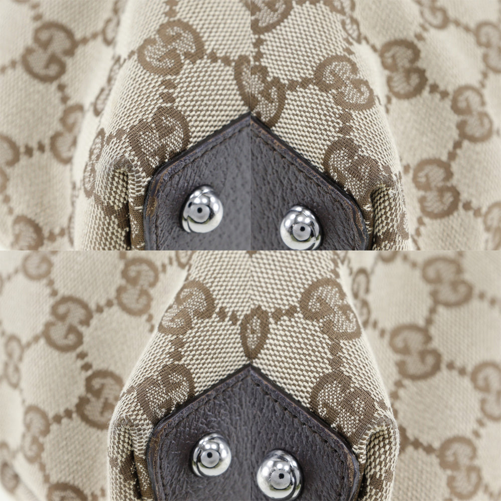 GUCCI Tote Bag 120837 GG canvas Brown Women Used Authentic
