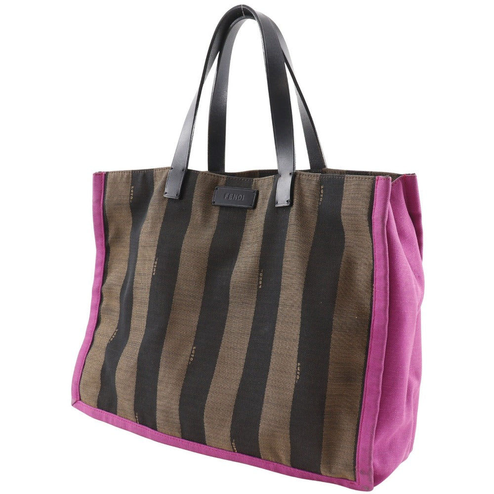 FENDI Handbag 8BH252 Nylon canvas Brown pink Pecan Pattern Tote Bag