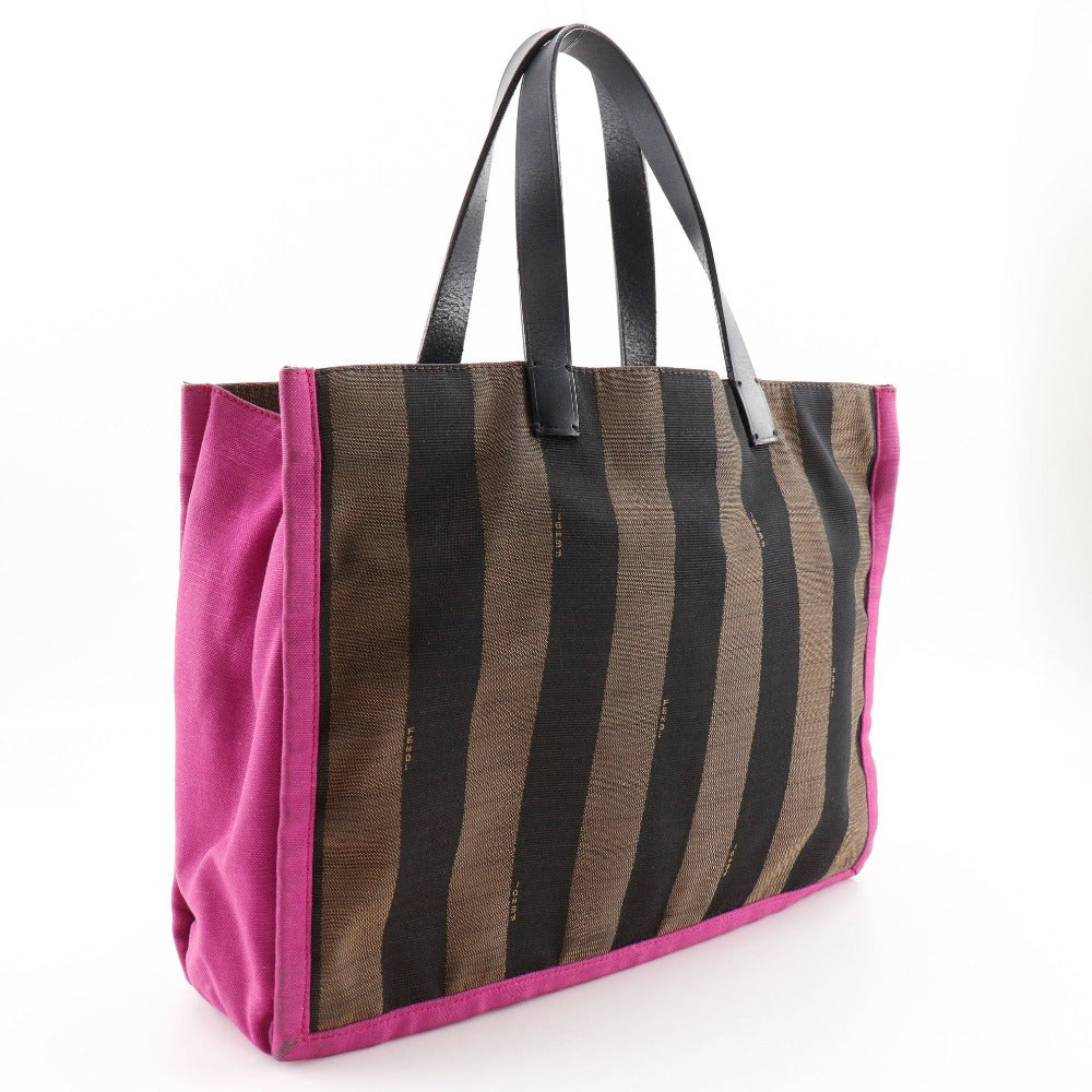 FENDI Handbag 8BH252 Nylon canvas Brown pink Pecan Pattern Tote Bag