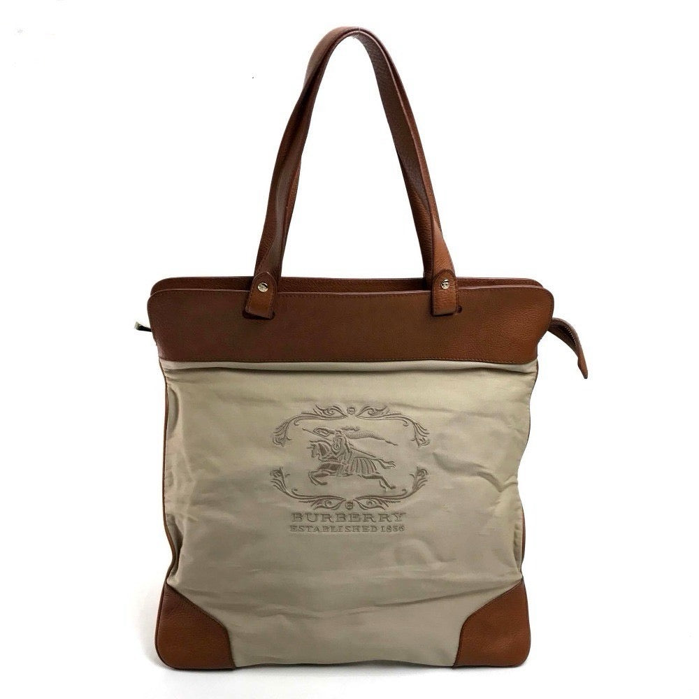 BURBERRY Tote Bag Canvas / leather beige Bag