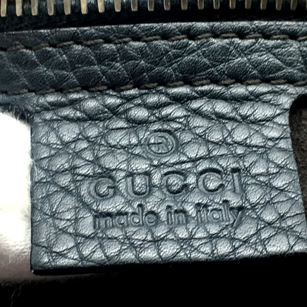 GUCCI Shoulder Bag 233329 leather Dark gray type No Gusset All Leather Leather Business A4 document storage
