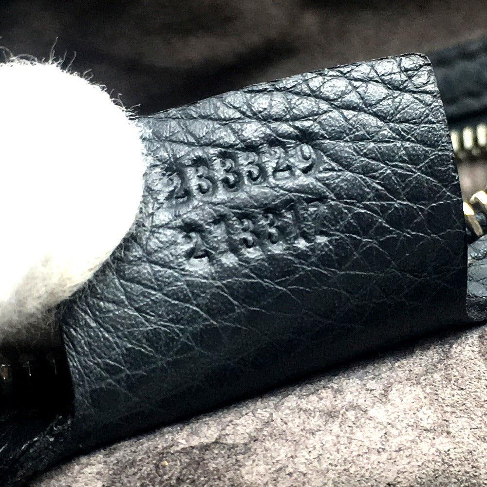 GUCCI Shoulder Bag 233329 leather Dark gray type No Gusset All Leather Leather Business A4 document storage