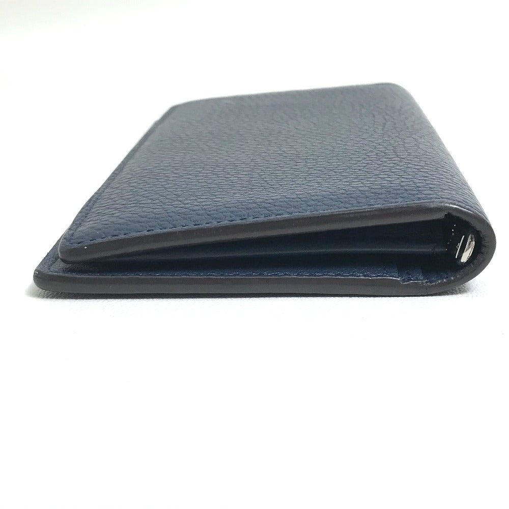 LOUIS VUITTON Long Wallet Purse M58818 Taurillon Clemence Navy Portefeuille Blaza mens Used Authentic