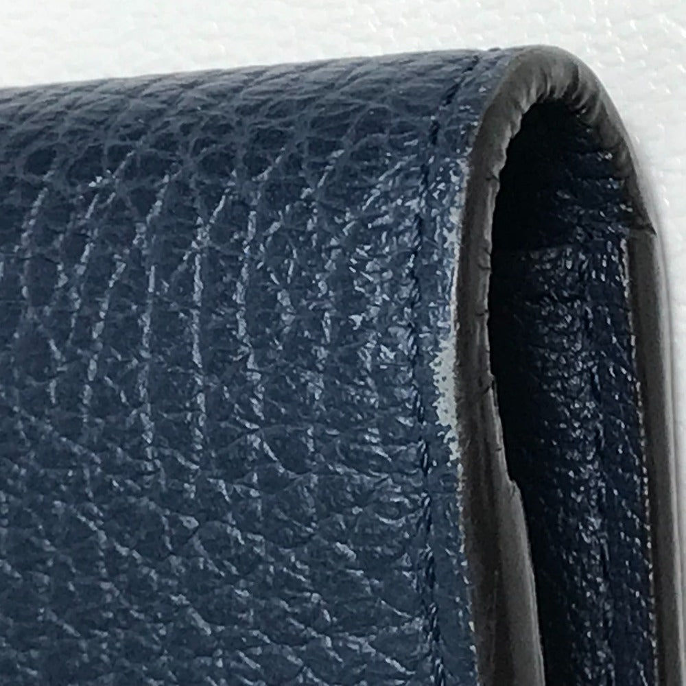LOUIS VUITTON Long Wallet Purse M58818 Taurillon Clemence Navy Portefeuille Blaza mens Used Authentic