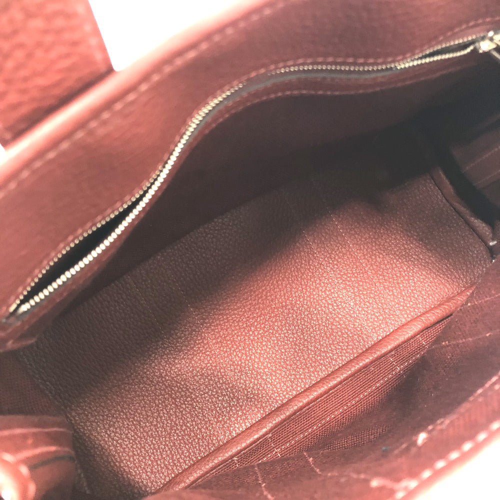 HERMES Tote Bag Canvas / leather Bordeaux Petite lettuce Women Used Authentic