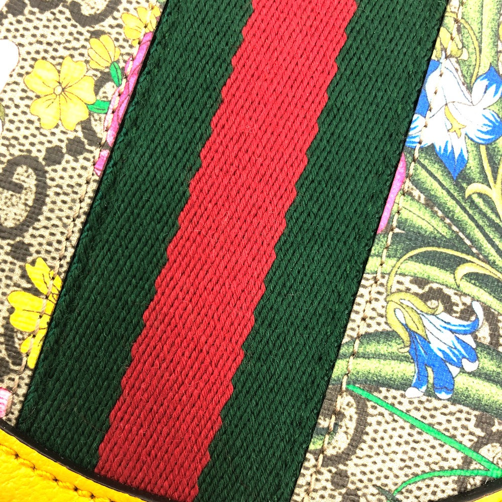 GUCCI Shoulder Bag 550618 GG Supreme Canvas yellow GG flora webbing