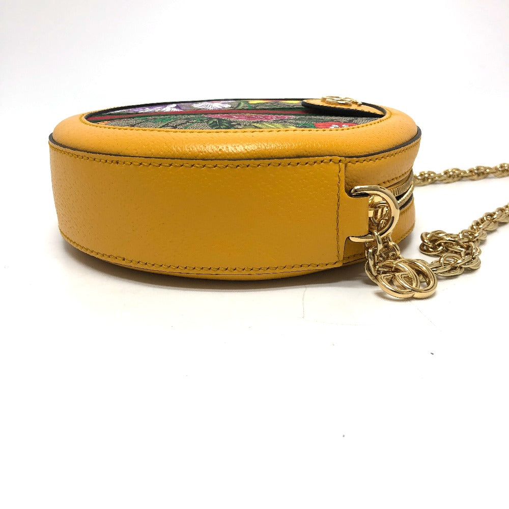 GUCCI Shoulder Bag 550618 GG Supreme Canvas yellow GG flora webbing