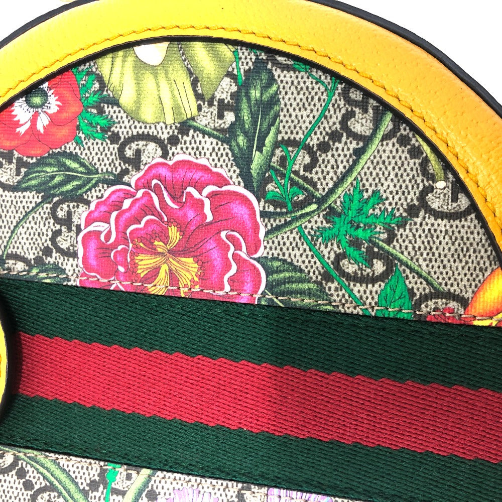 GUCCI Shoulder Bag 550618 GG Supreme Canvas yellow GG flora webbing