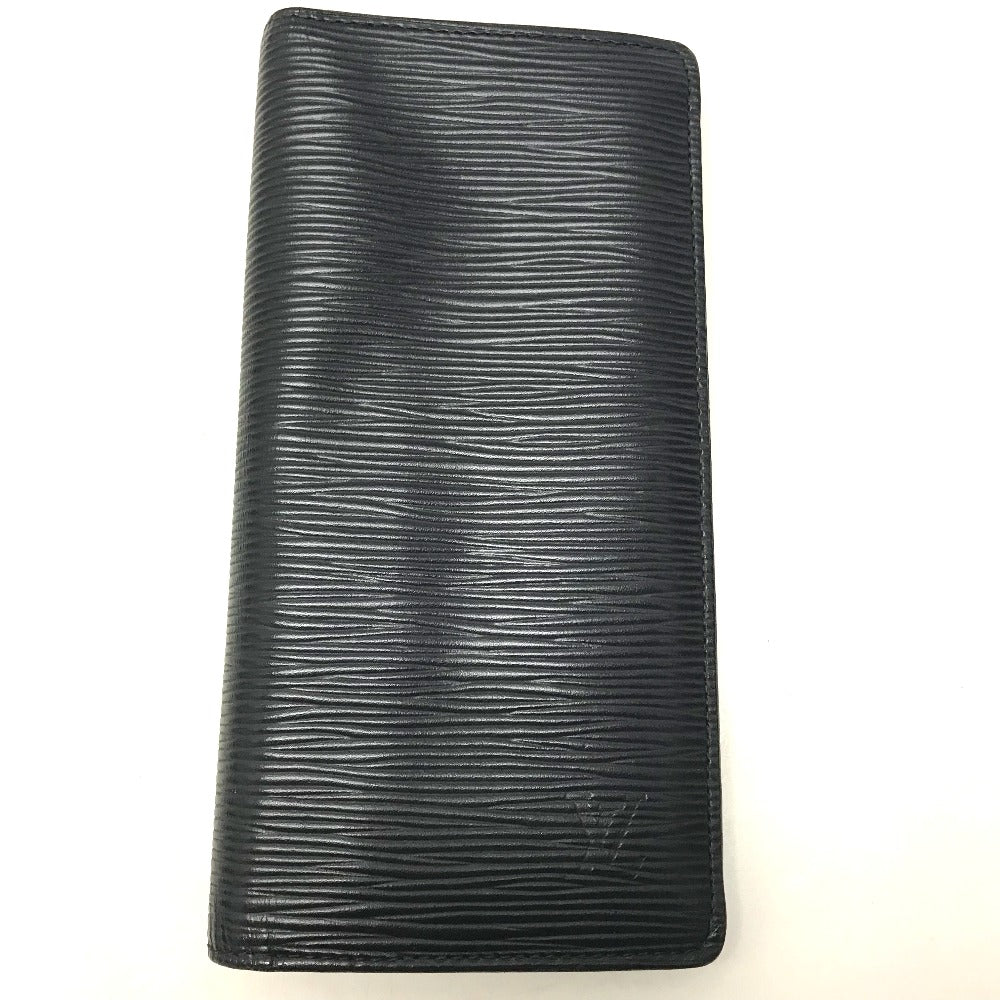 LOUIS VUITTON Long Wallet Purse M60615 Epi Leather Navy Epi Portefeuille Brazza mens Used Authentic
