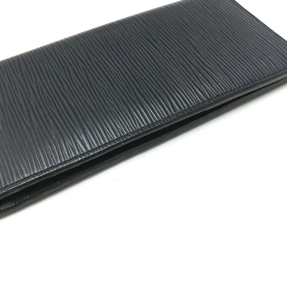 LOUIS VUITTON Long Wallet Purse M60615 Epi Leather Navy Epi Portefeuille Brazza mens Used Authentic