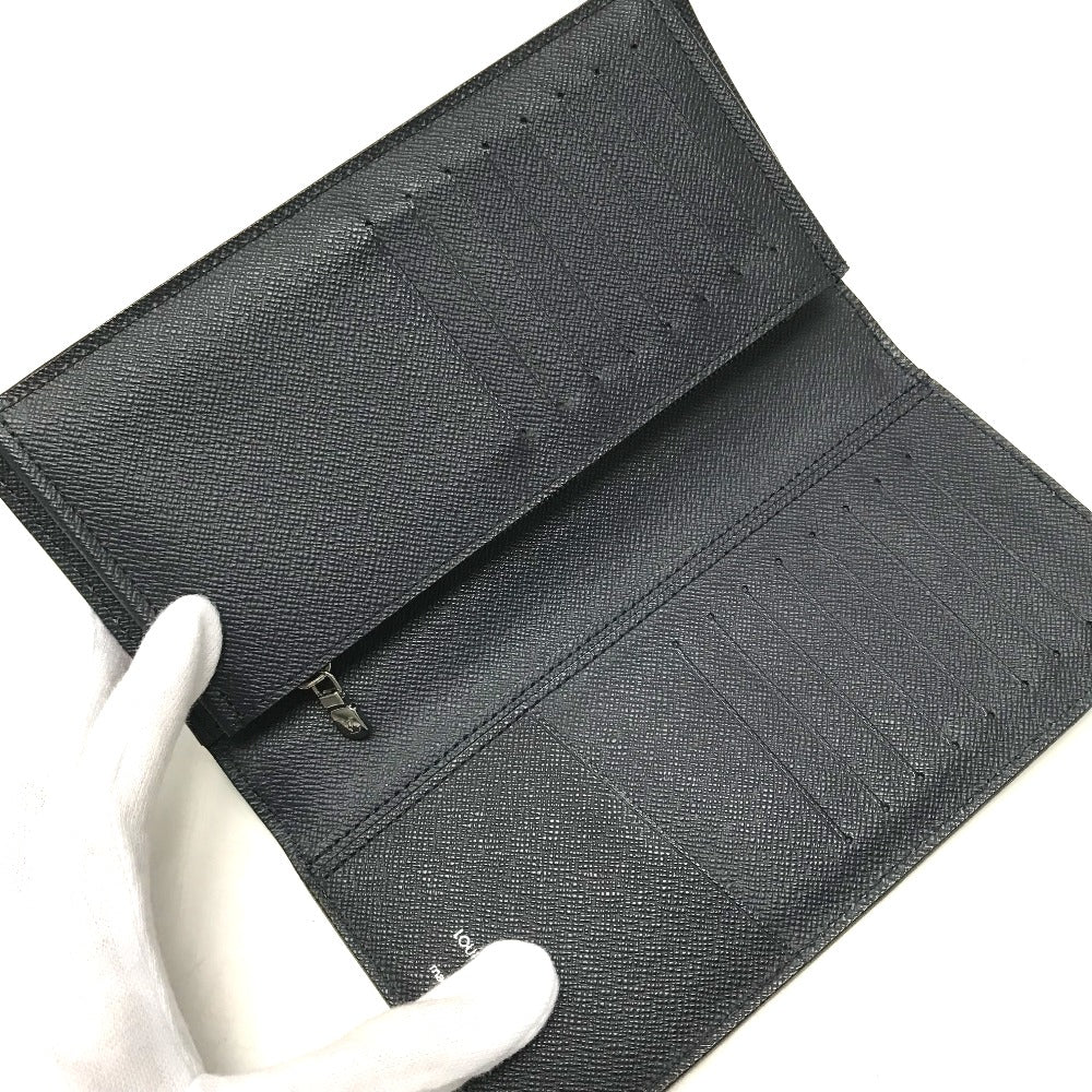 LOUIS VUITTON Long Wallet Purse M60615 Epi Leather Navy Epi Portefeuille Brazza mens Used Authentic