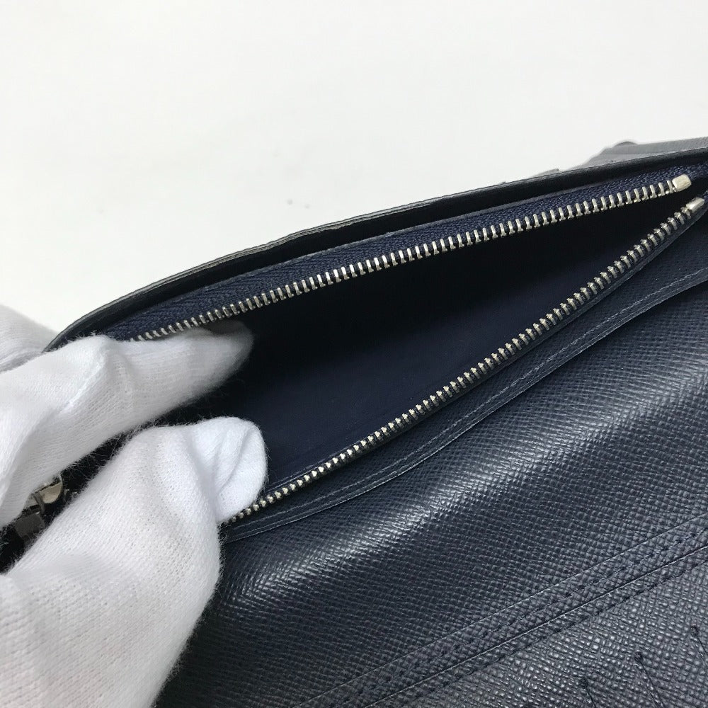 LOUIS VUITTON Long Wallet Purse M60615 Epi Leather Navy Epi Portefeuille Brazza mens Used Authentic