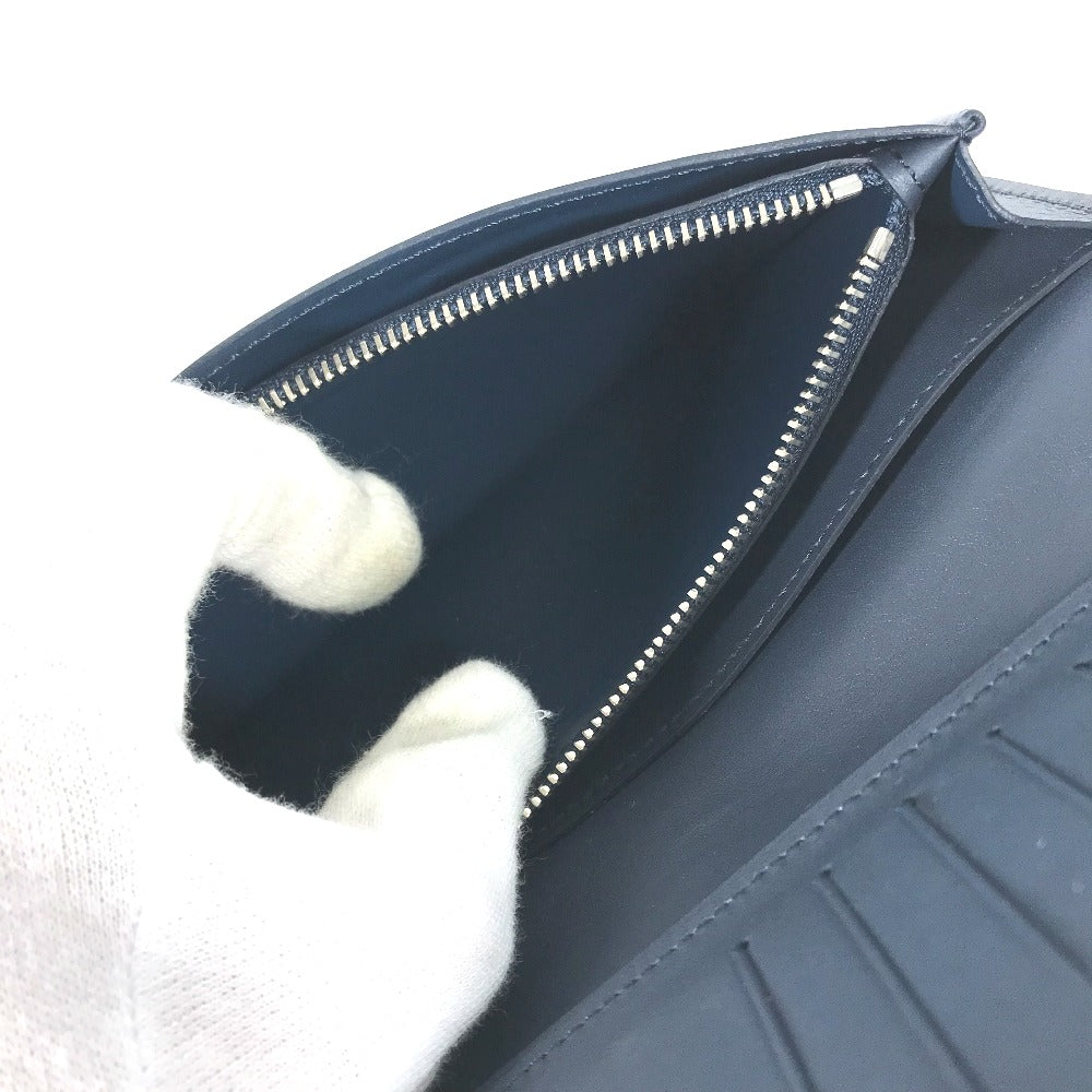 LOUIS VUITTON Long Wallet Purse M41899 leather Navy Cuir Ombre Portefeuille Blaza mens Used Authentic