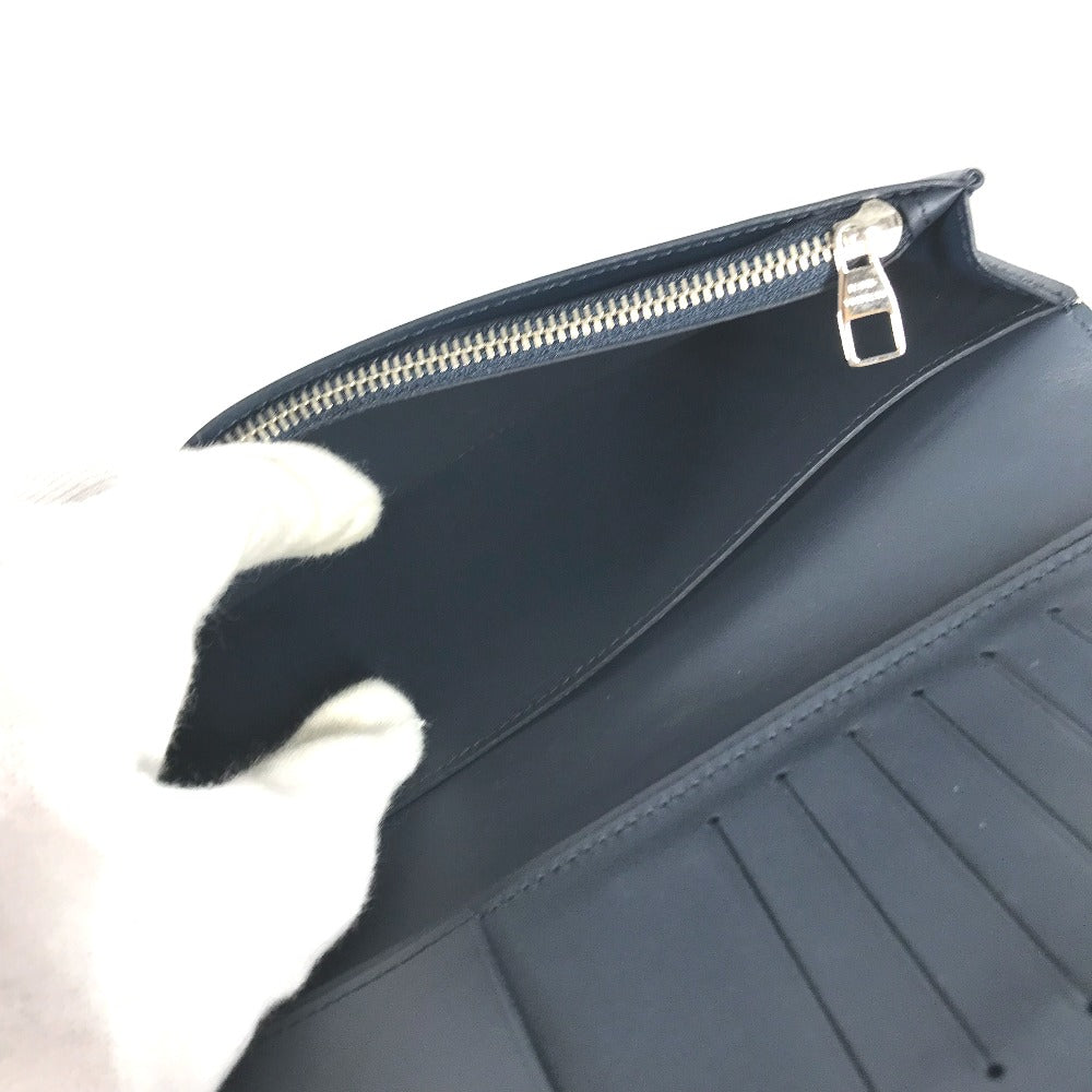 LOUIS VUITTON Long Wallet Purse M41899 leather Navy Cuir Ombre Portefeuille Blaza mens Used Authentic