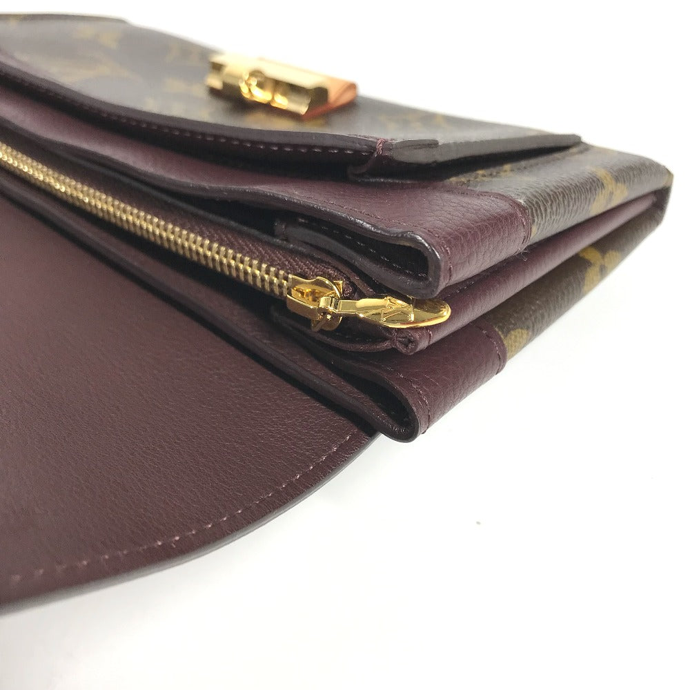 LOUIS VUITTON Long Wallet Purse M60414 Monogram canvas Brown x Gold Metal Bifold Wallet Portefeuille Elysées