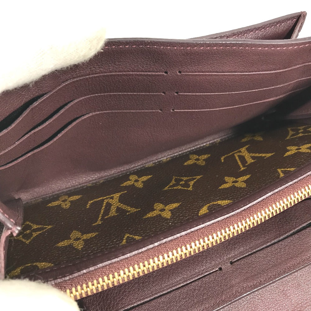 LOUIS VUITTON Long Wallet Purse M60414 Monogram canvas Brown x Gold Metal Bifold Wallet Portefeuille Elysées