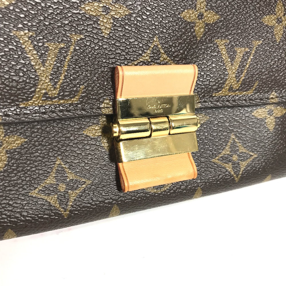 LOUIS VUITTON Long Wallet Purse M60414 Monogram canvas Brown x Gold Metal Bifold Wallet Portefeuille Elysées