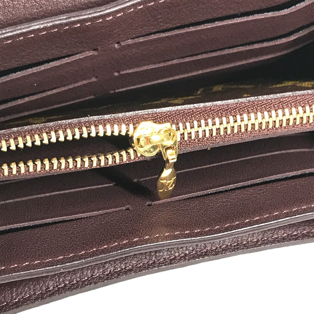 LOUIS VUITTON Long Wallet Purse M60414 Monogram canvas Brown x Gold Metal Bifold Wallet Portefeuille Elysées