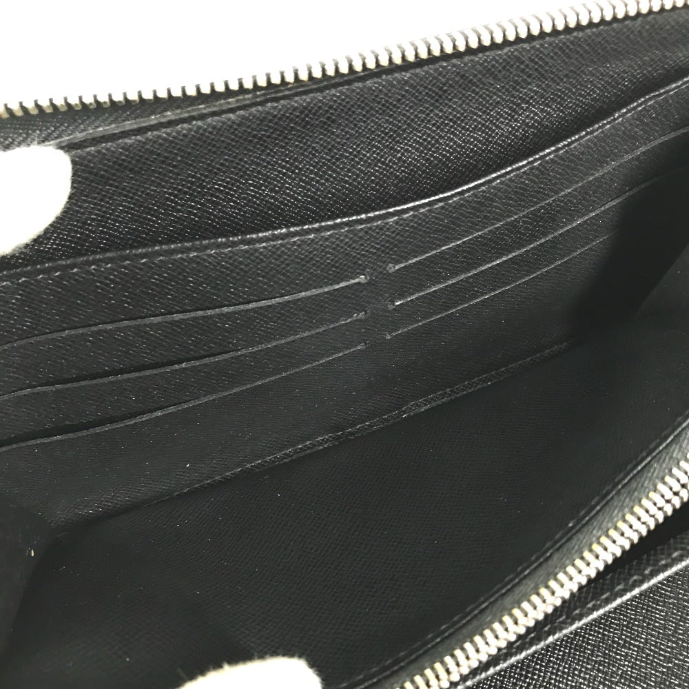 LOUIS VUITTON Long Wallet Purse N63077 Damier Grafitto Canvas black Damier Zippy Organizer mens Used Authentic