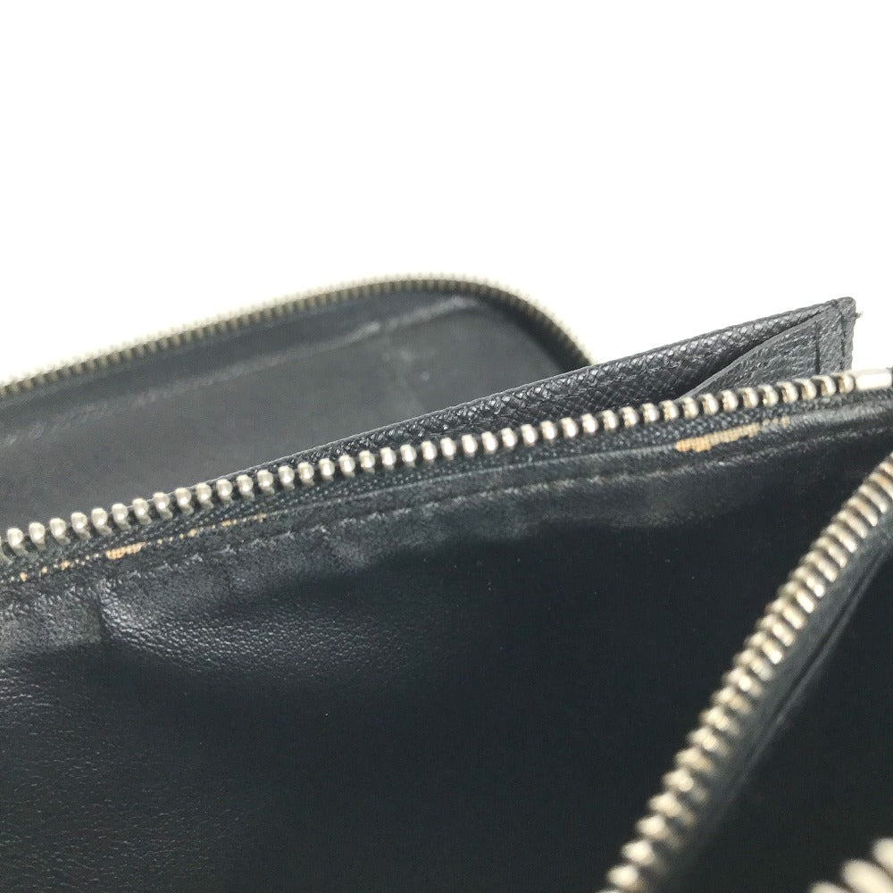 LOUIS VUITTON Long Wallet Purse N63077 Damier Grafitto Canvas black Damier Zippy Organizer mens Used Authentic