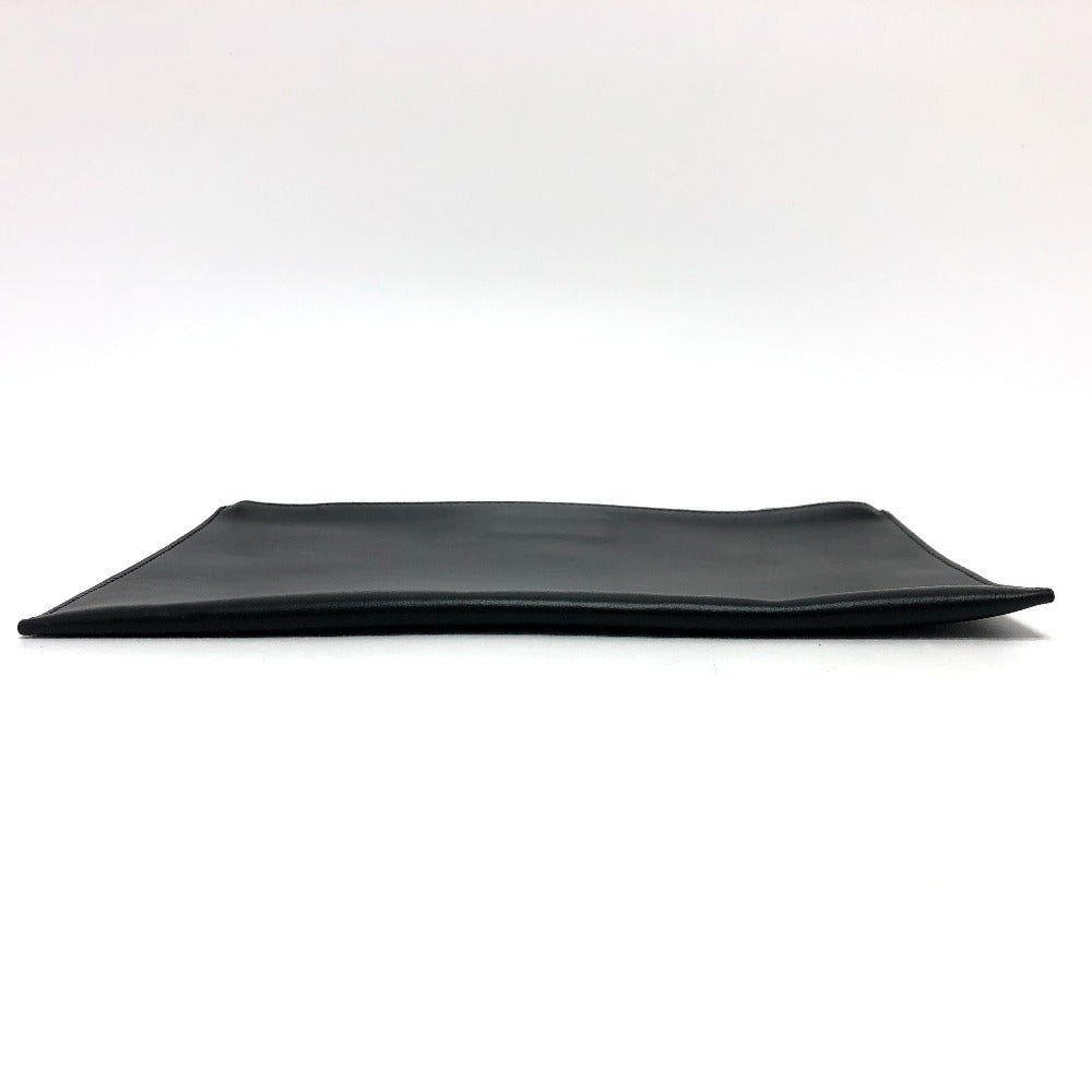 DIOR HOMME Clutch bag leather black Star x Rose Paint mens Used Authentic