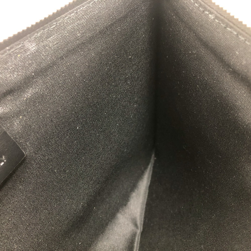 DIOR HOMME Clutch bag leather black Star x Rose Paint mens Used Authentic