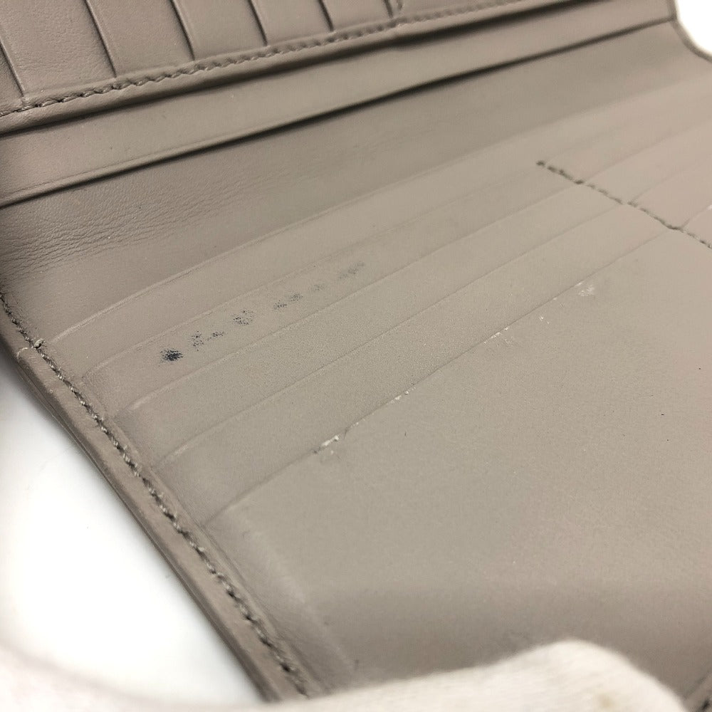GUCCI Long Wallet Purse leather gray logo