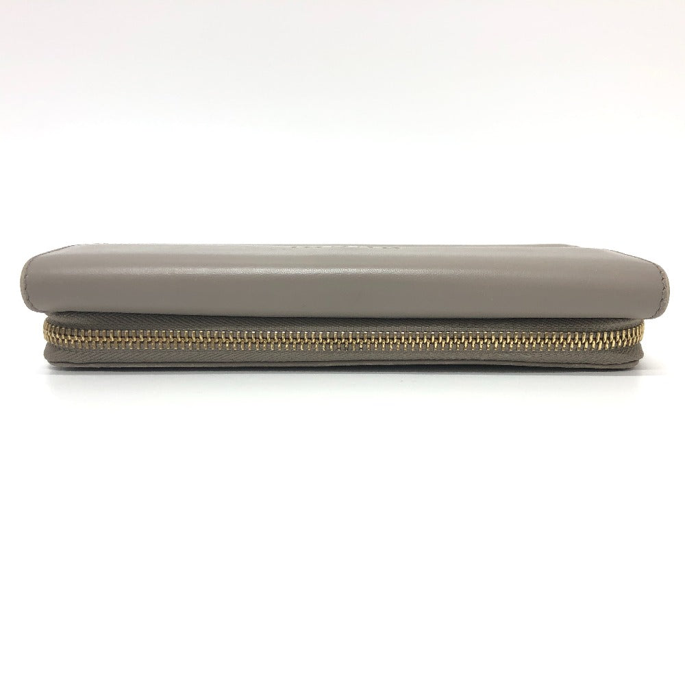 GUCCI Long Wallet Purse leather gray logo