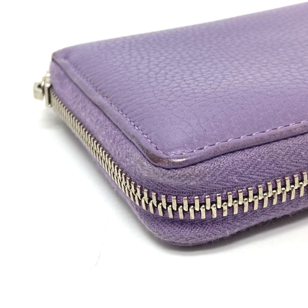 GUCCI Long Wallet Purse 307984 leather purple Bamboo tassel