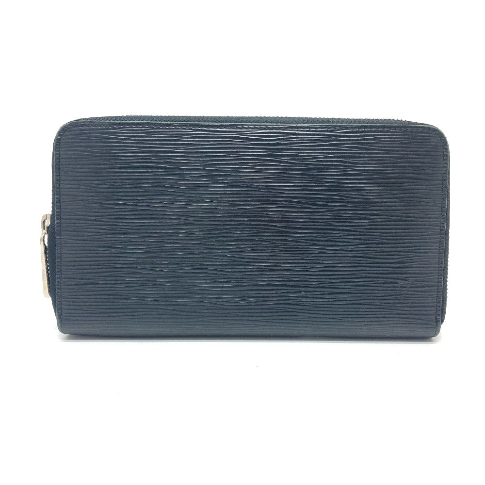 LOUIS VUITTON Long Wallet Purse M60632 Epi Leather SilverMetal Zippy Organizer