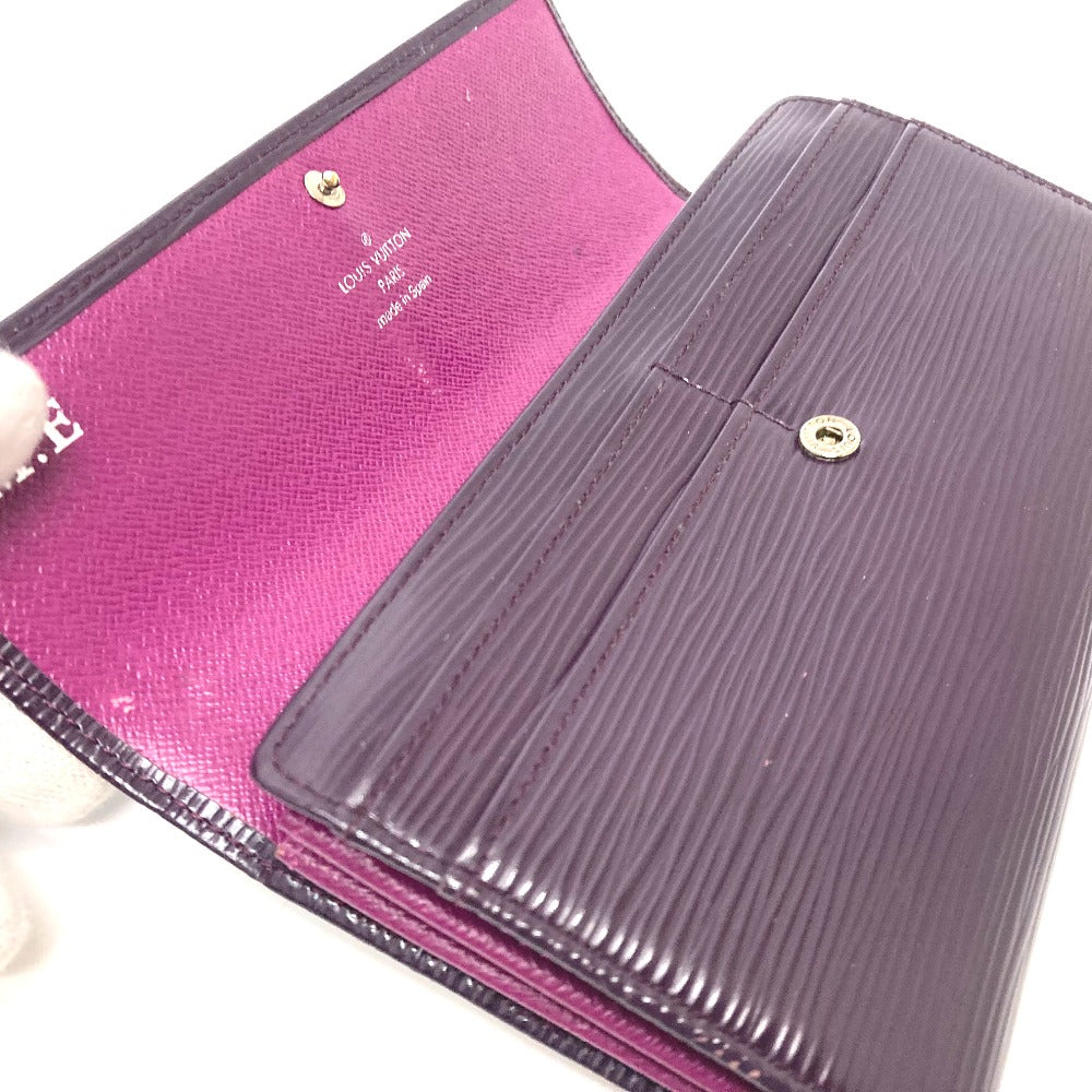 LOUIS VUITTON Long Wallet Purse M6374K Epi Leather purple Portefeuille Sarah