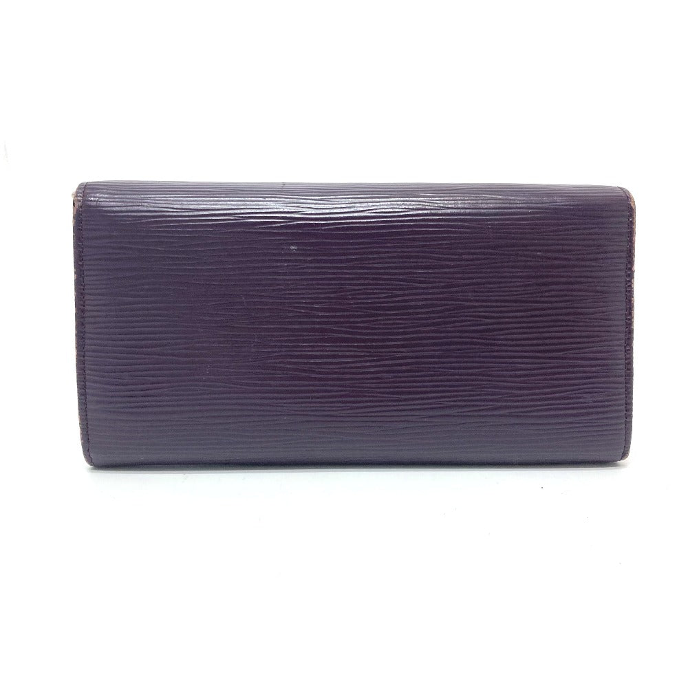LOUIS VUITTON Long Wallet Purse M6374K Epi Leather purple Portefeuille Sarah