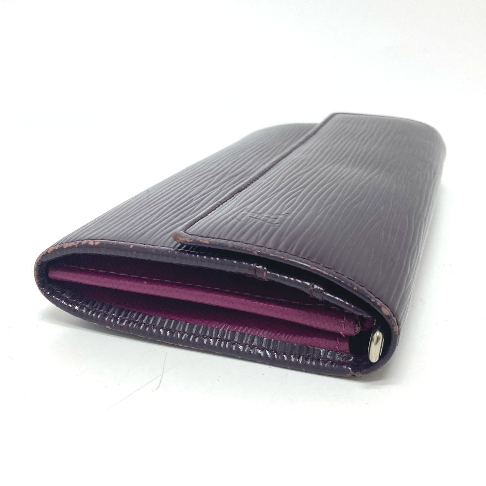 LOUIS VUITTON Long Wallet Purse M6374K Epi Leather purple Portefeuille Sarah