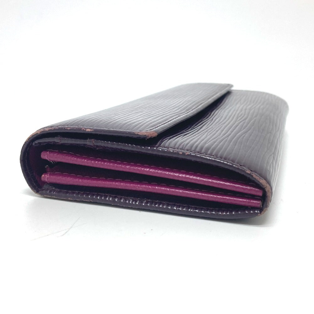 LOUIS VUITTON Long Wallet Purse M6374K Epi Leather purple Portefeuille Sarah