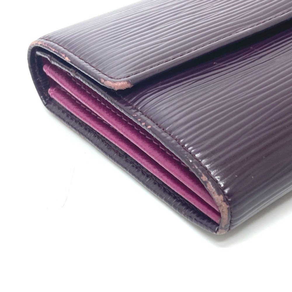 LOUIS VUITTON Long Wallet Purse M6374K Epi Leather purple Portefeuille Sarah