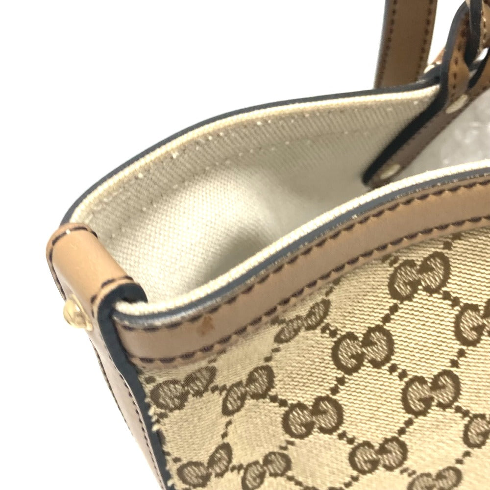 GUCCI Tote Bag 247209 GG canvas Beige x Brand GG canvas