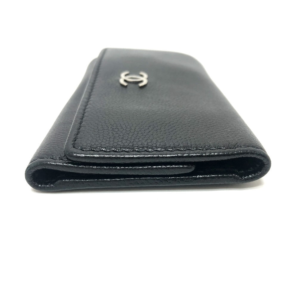 CHANEL Key case Key holder Soft caviar skin black Brilliant COCO Mark